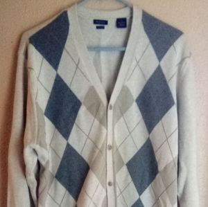 Vintage Van Heusen Argyle Cardigan